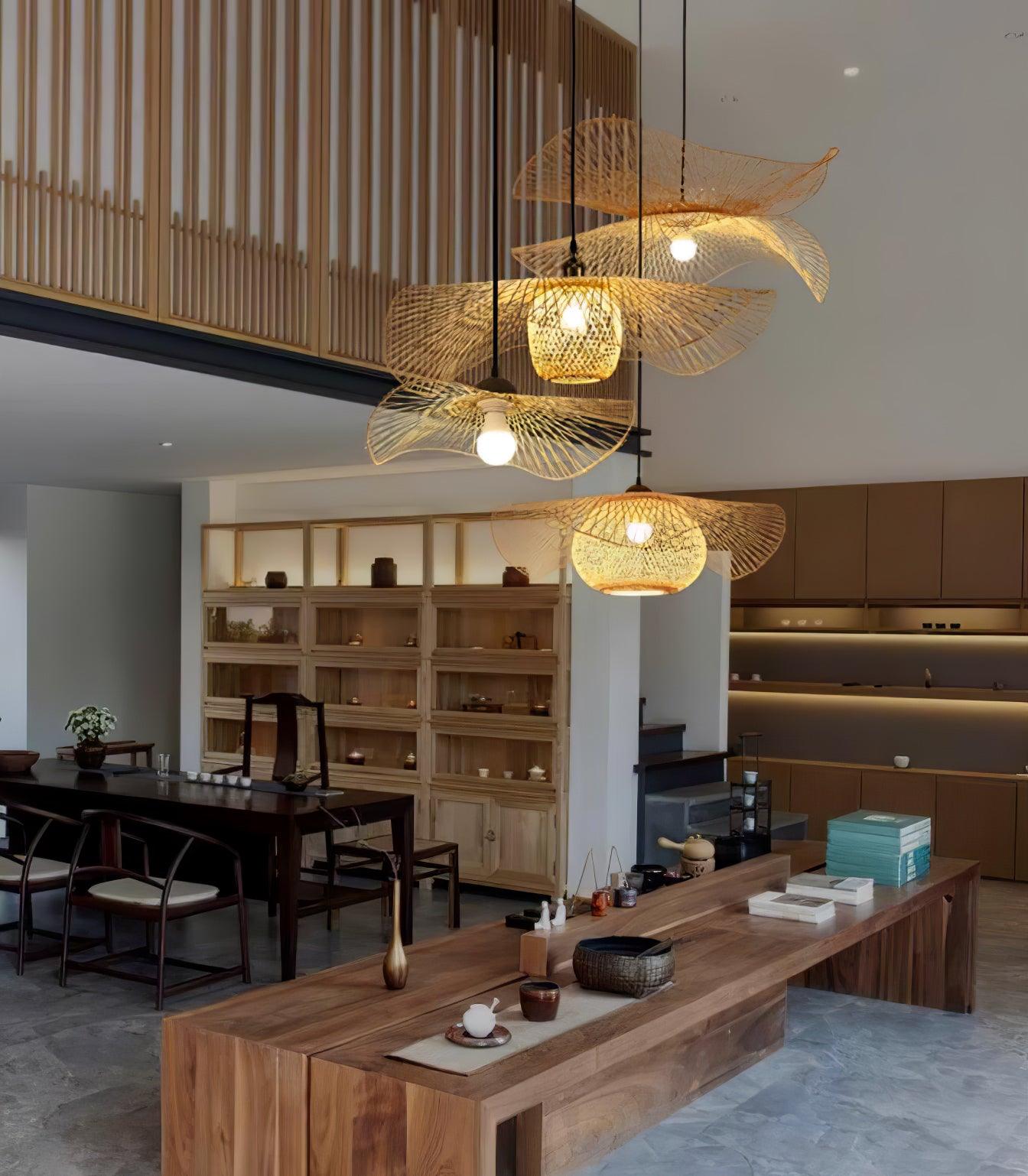 Bamboo Frame Pendant Lamp