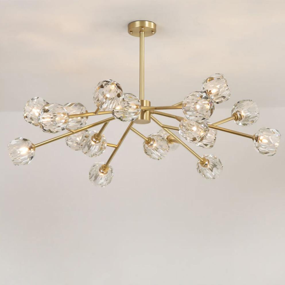 Crystal Ball Round Cluster Chandelier