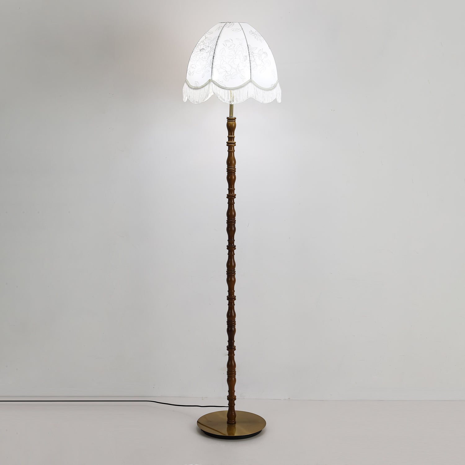 Printed Tassel Floor Lamp