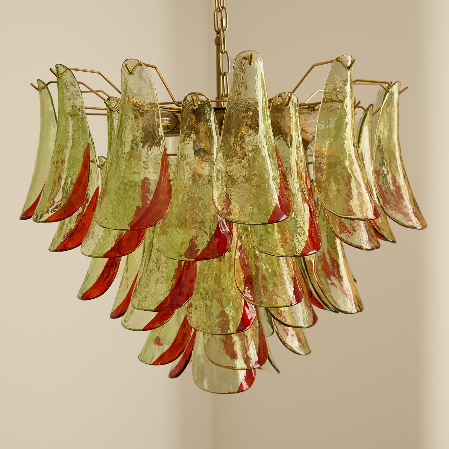 Emerald Flame Murano Glass Chandelier