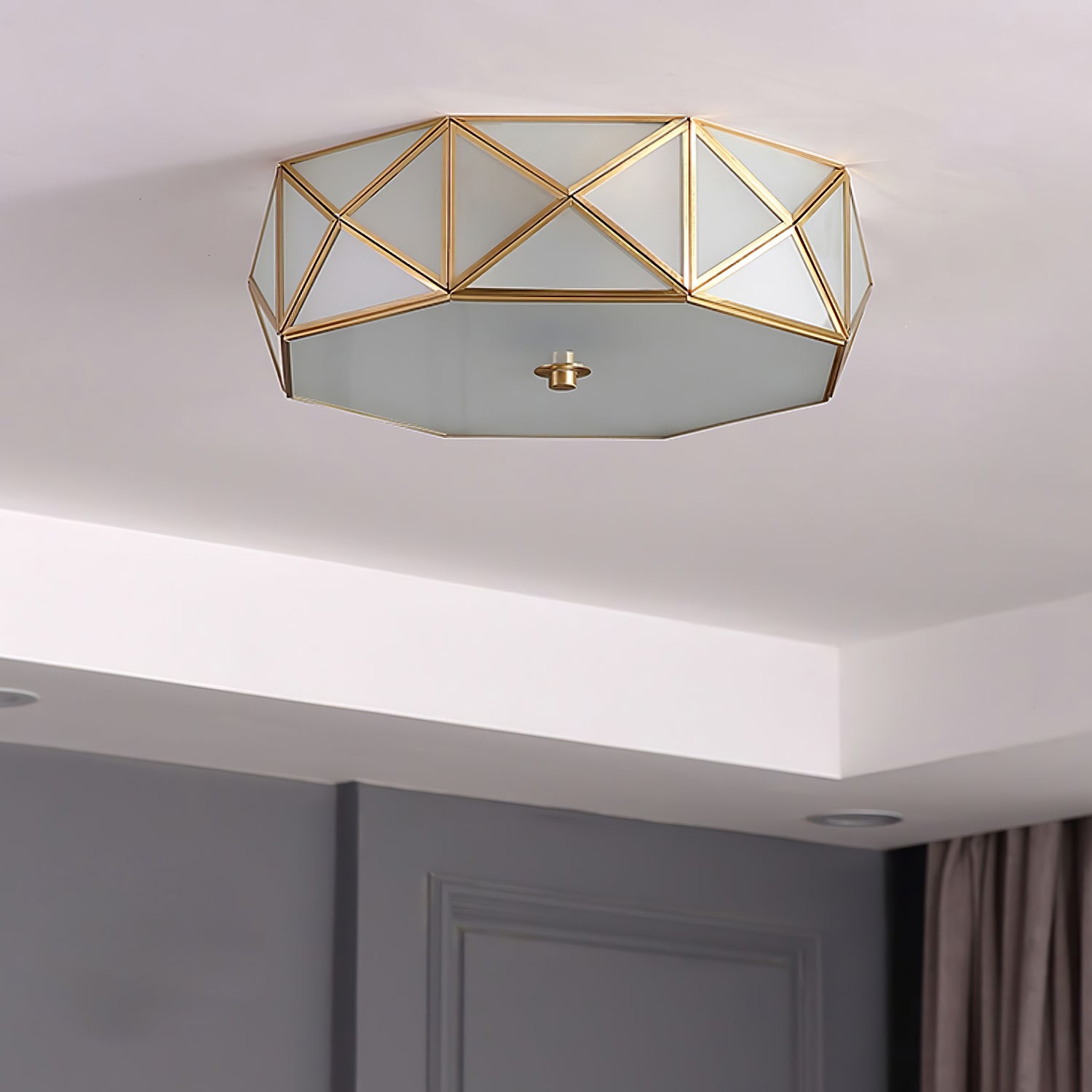 Geometric Shaped Flush Ceiling Light