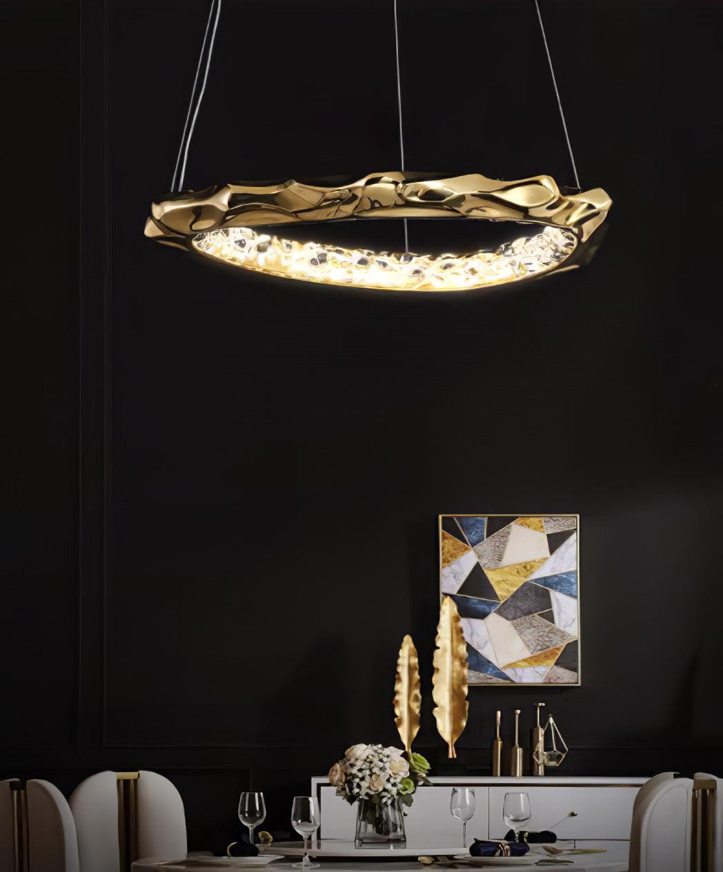 Resin Circlet Brass Pendant Lamp