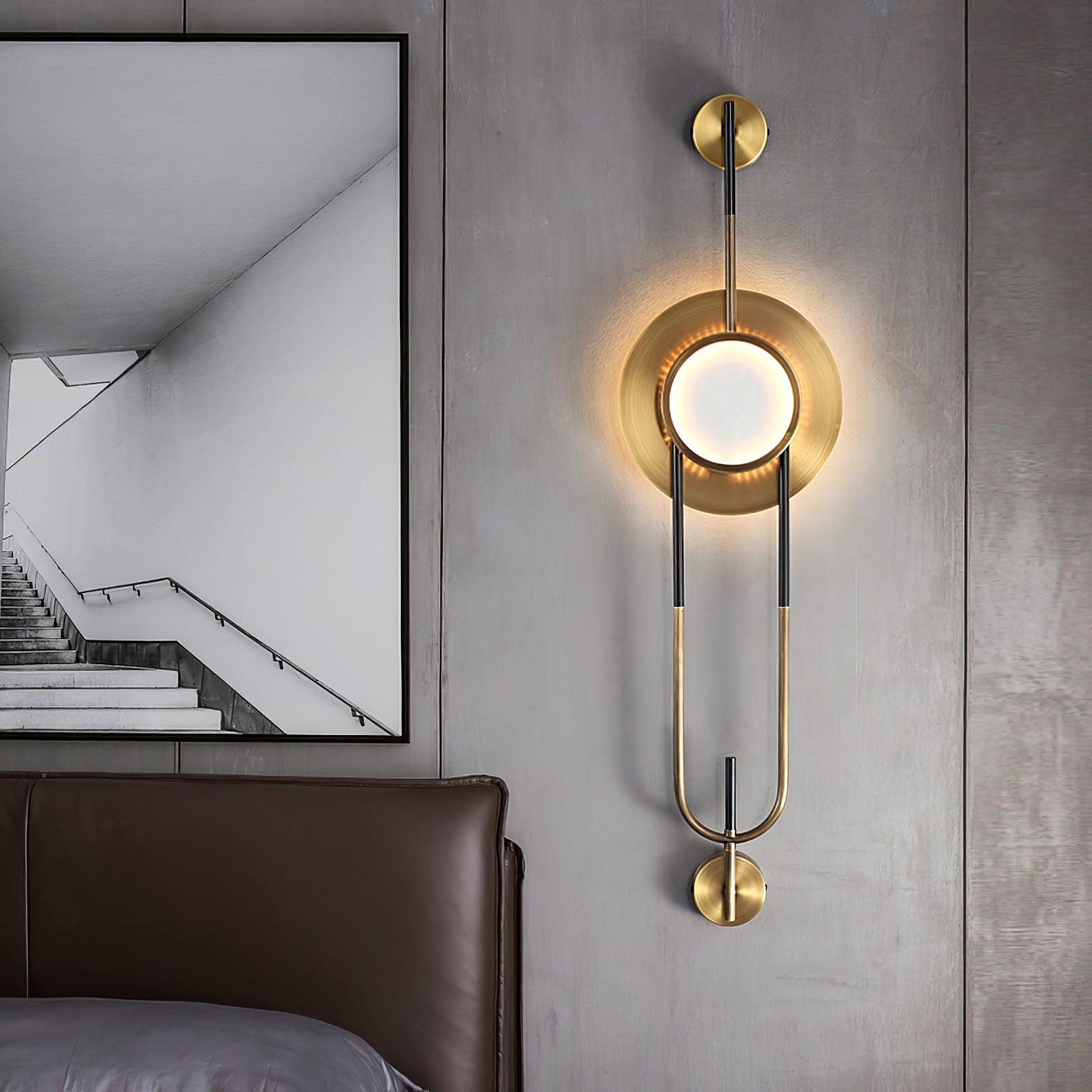 Circular Marble Wall Light