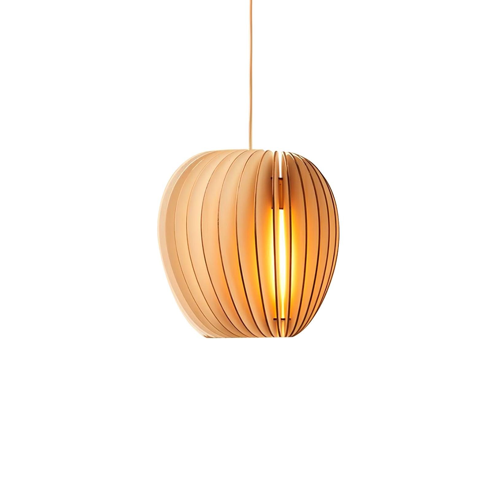 Wooden Orb Pendant Lamp