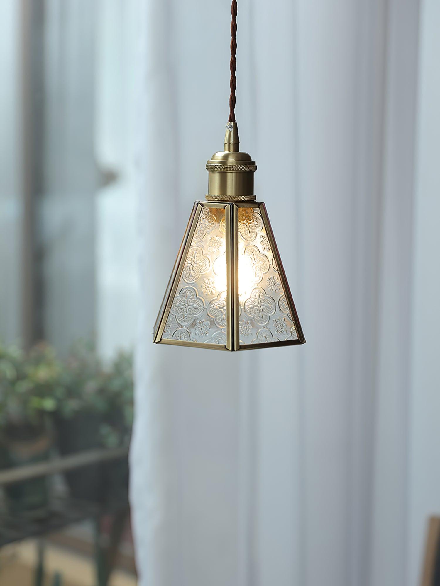 Patterned Glass Pendant Lamp