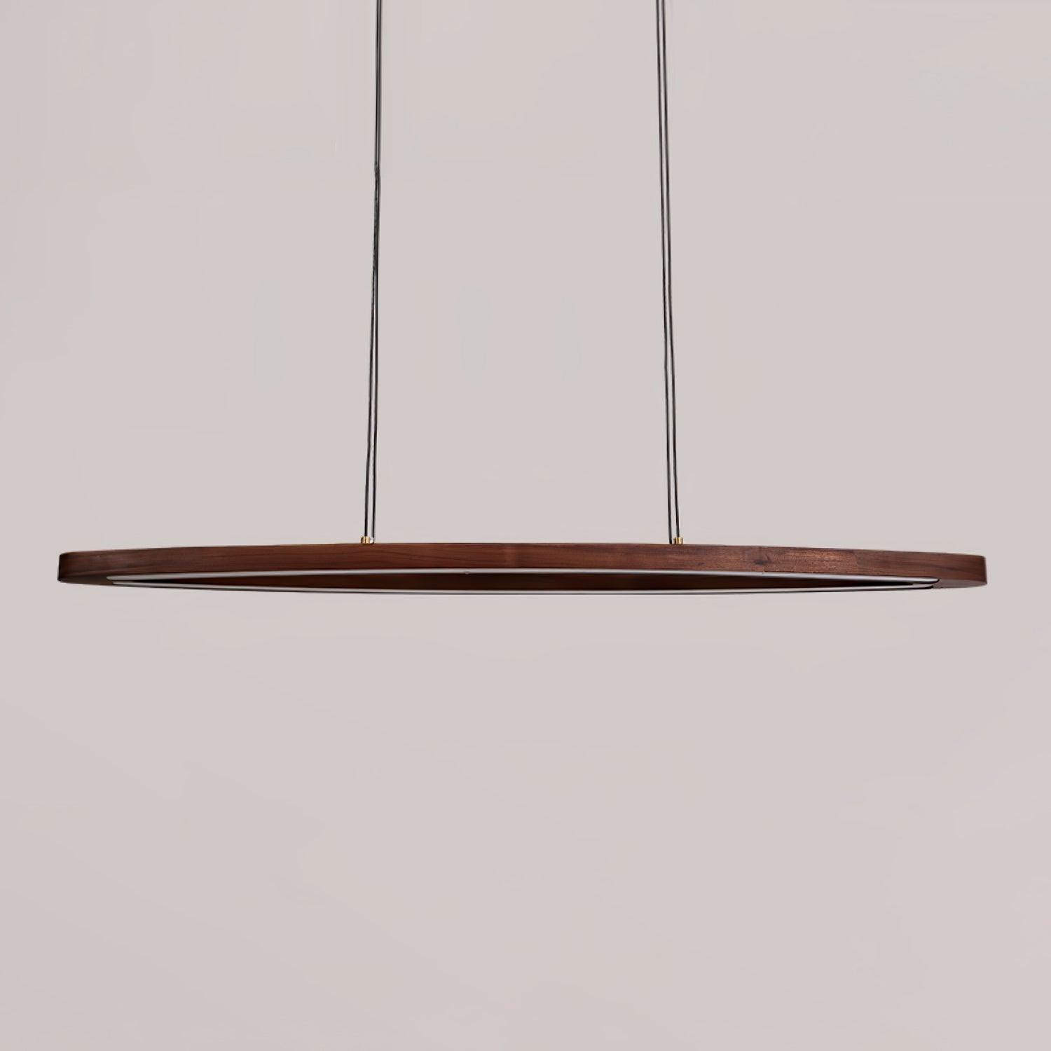 Walnut Arc Linear Pendant Lamp