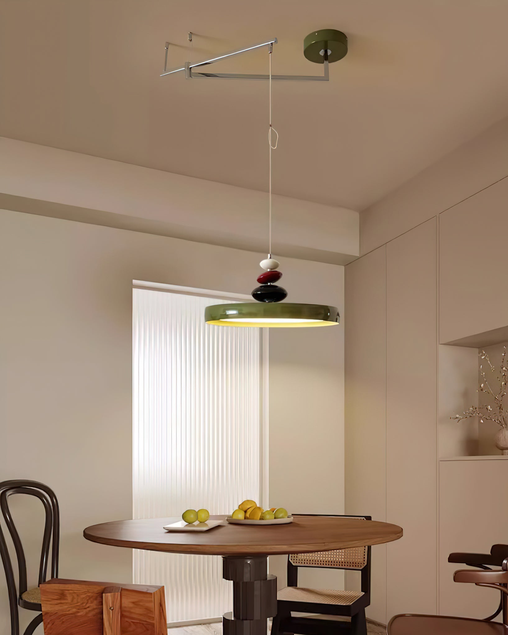 Swing Arm Stone Pendant Light