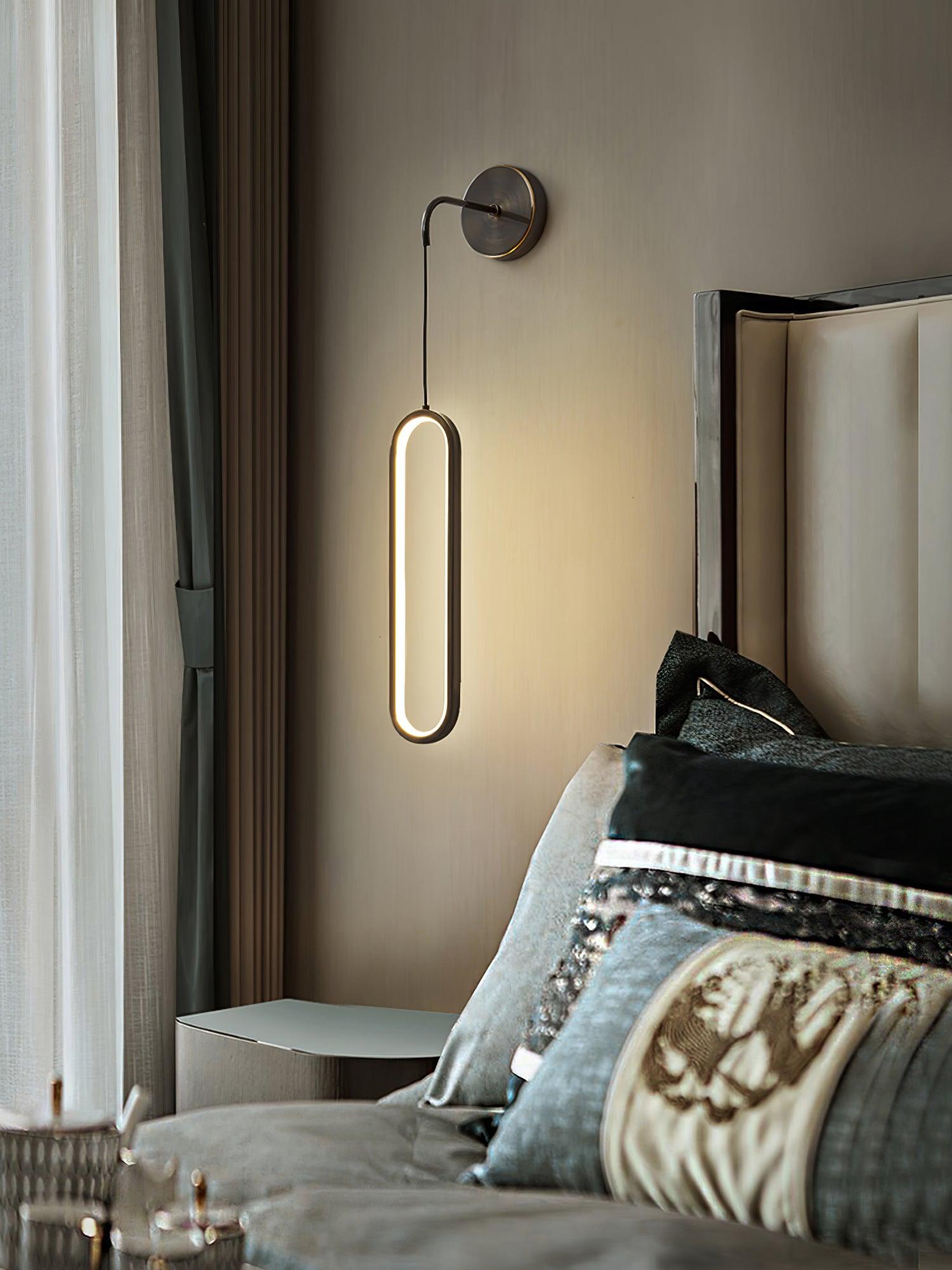 Oval LED Brass Wall Lamp