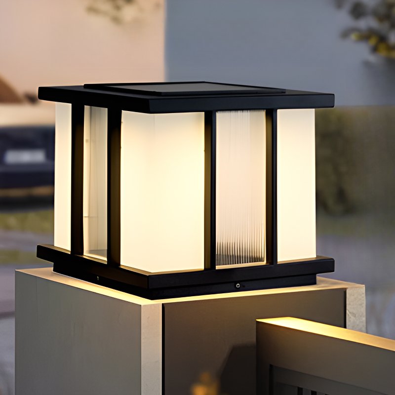 Modern Cube Solar Outdoor Light