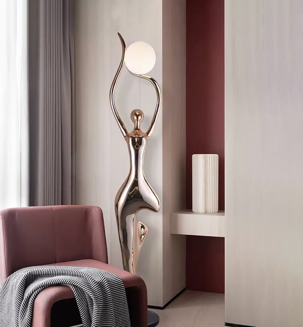 Pose Yoga Sculpture Floor Lamp