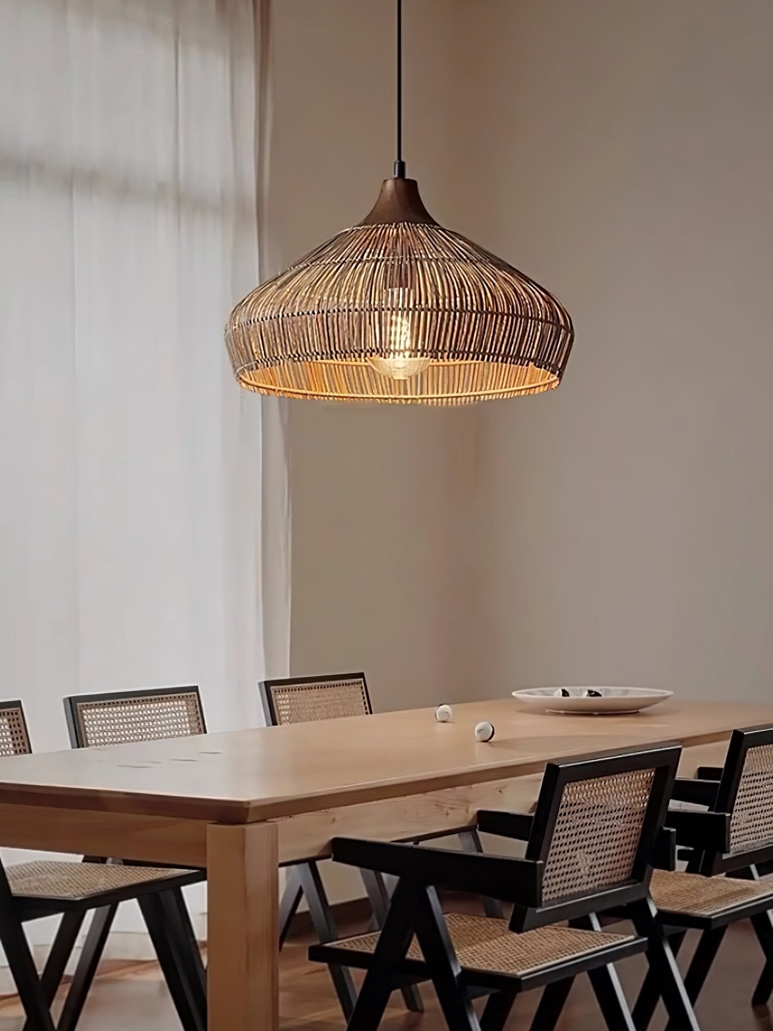 Wicker Rattan Pendant Light