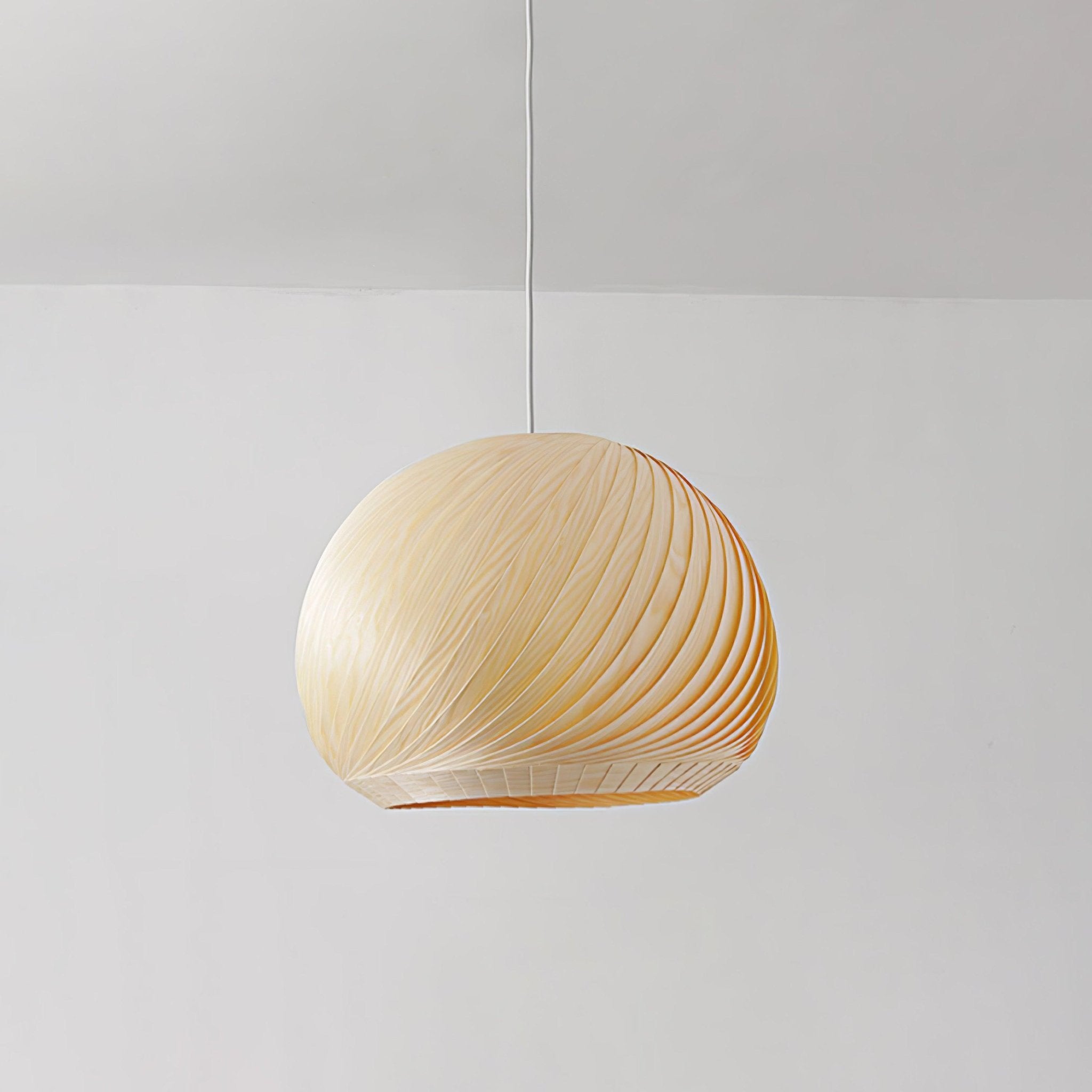 Aurora Whorl Wood Pendant Lamp