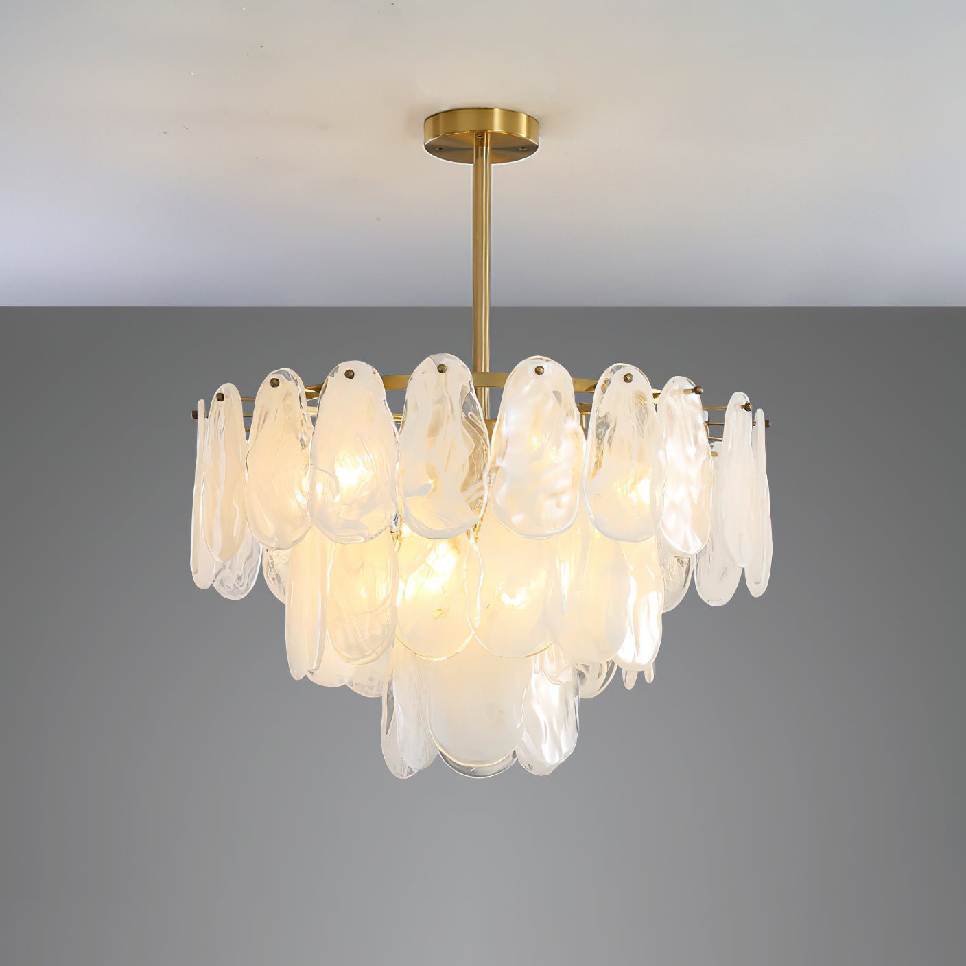 Round Cloud Glass Chandelier