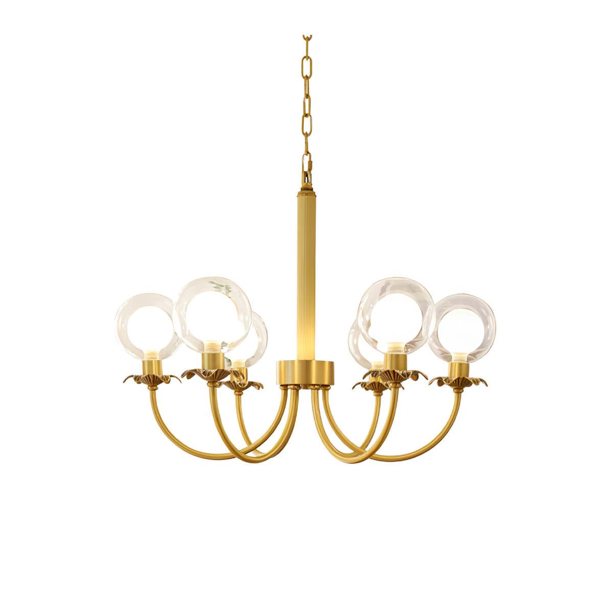 Aureate Radiance Glass Chandelier