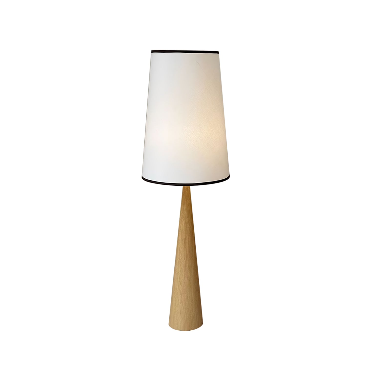 Faux Wood Conical Floor Lamp