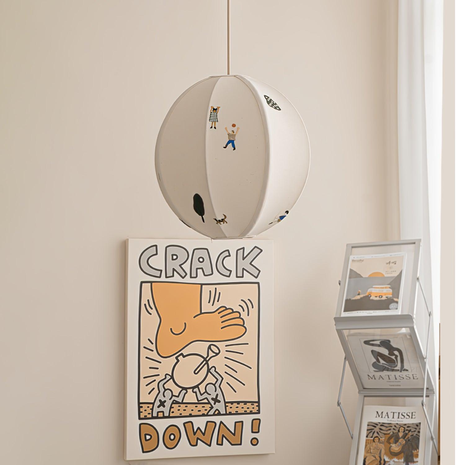 Park Embroidered Textile Swag Lamp