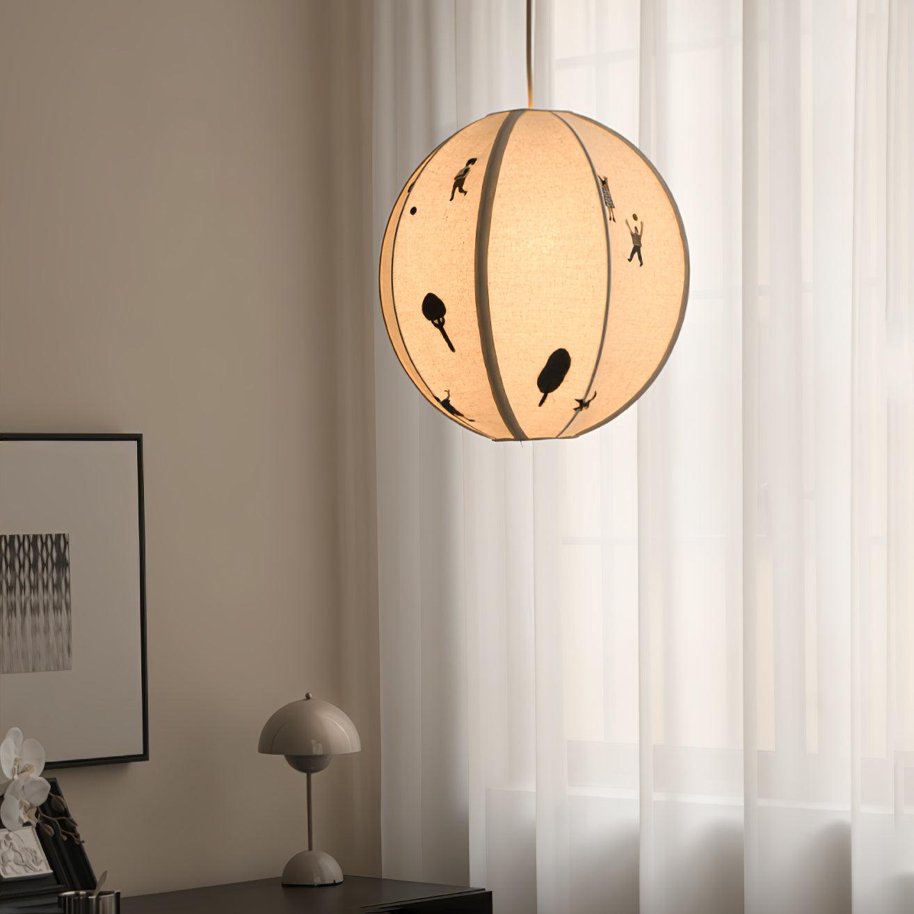 Park Embroidered Textile Swag Lamp