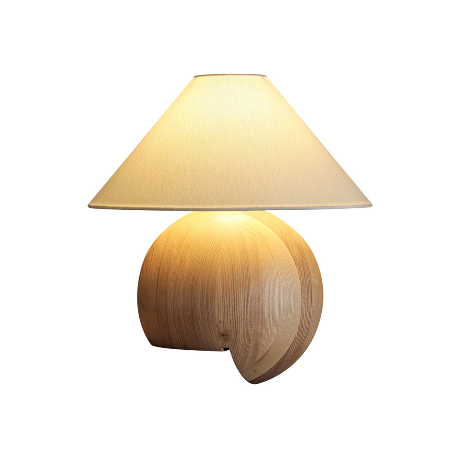 Corner Log Table Lamp