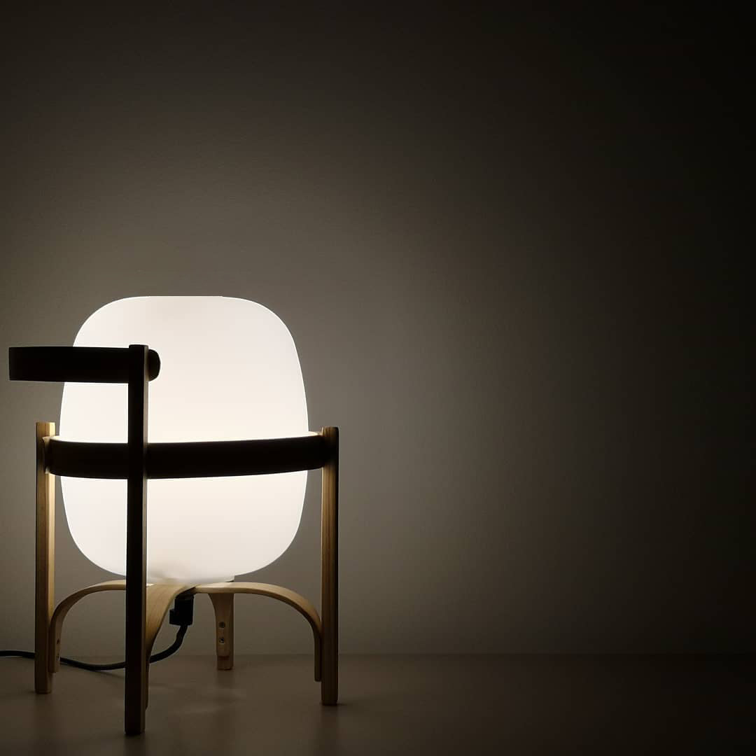 Portable Lantern Glass Table Lamp