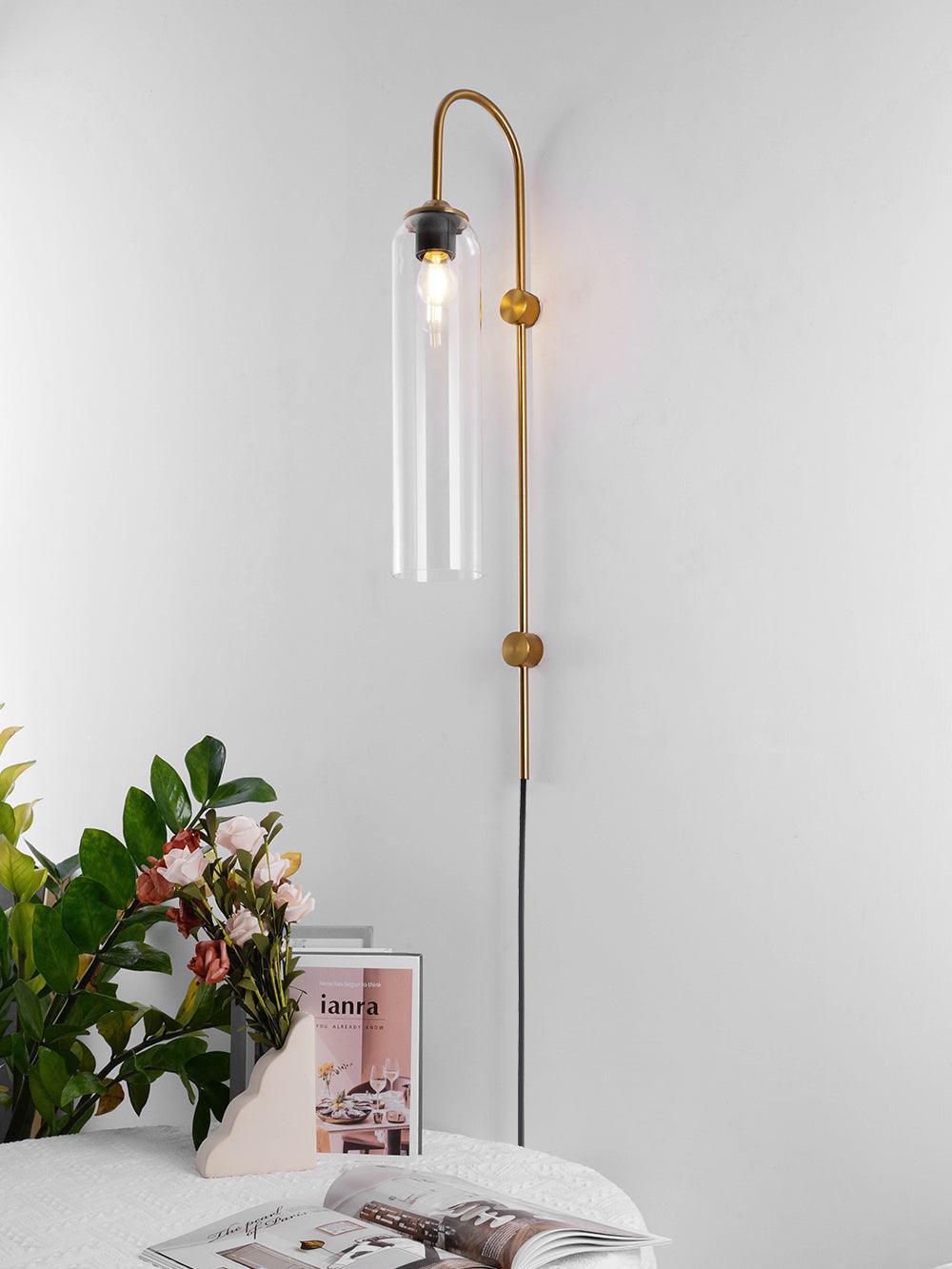 Modern Glass Plug-In Wall Lamp