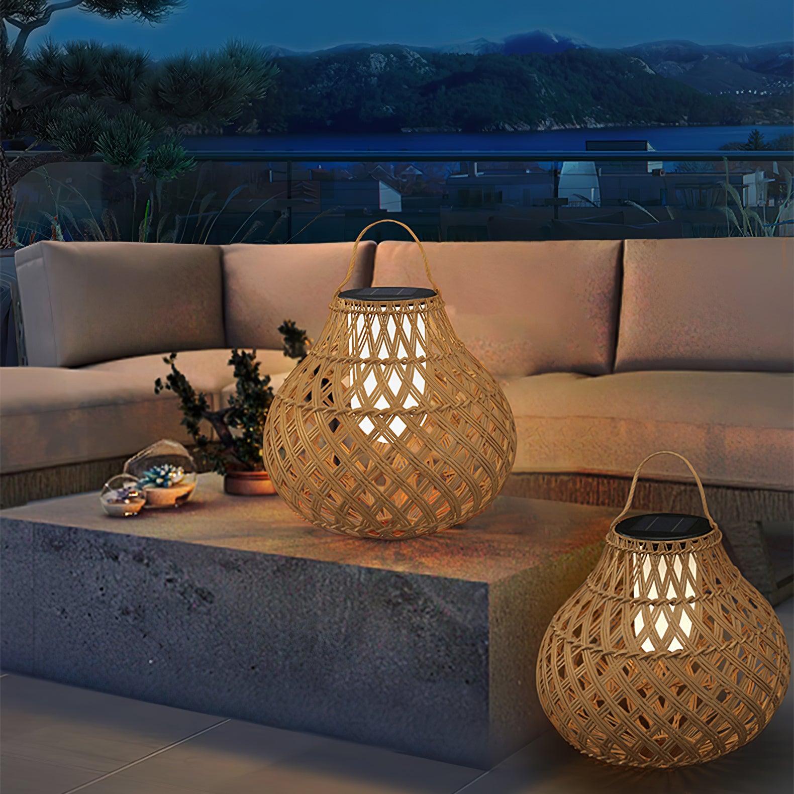 Woven Sphere Lantern Outdoor Lamp