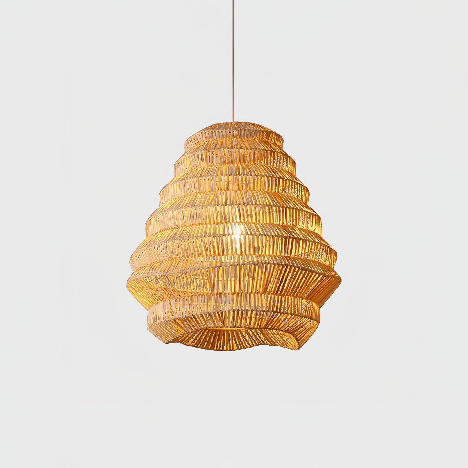 Bamboo Spiral Pendant Lamp