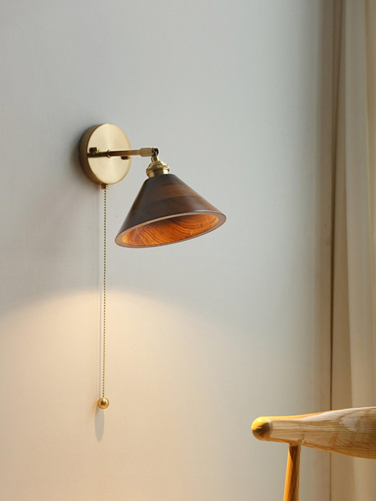 Vintage Wood Wall Lamp