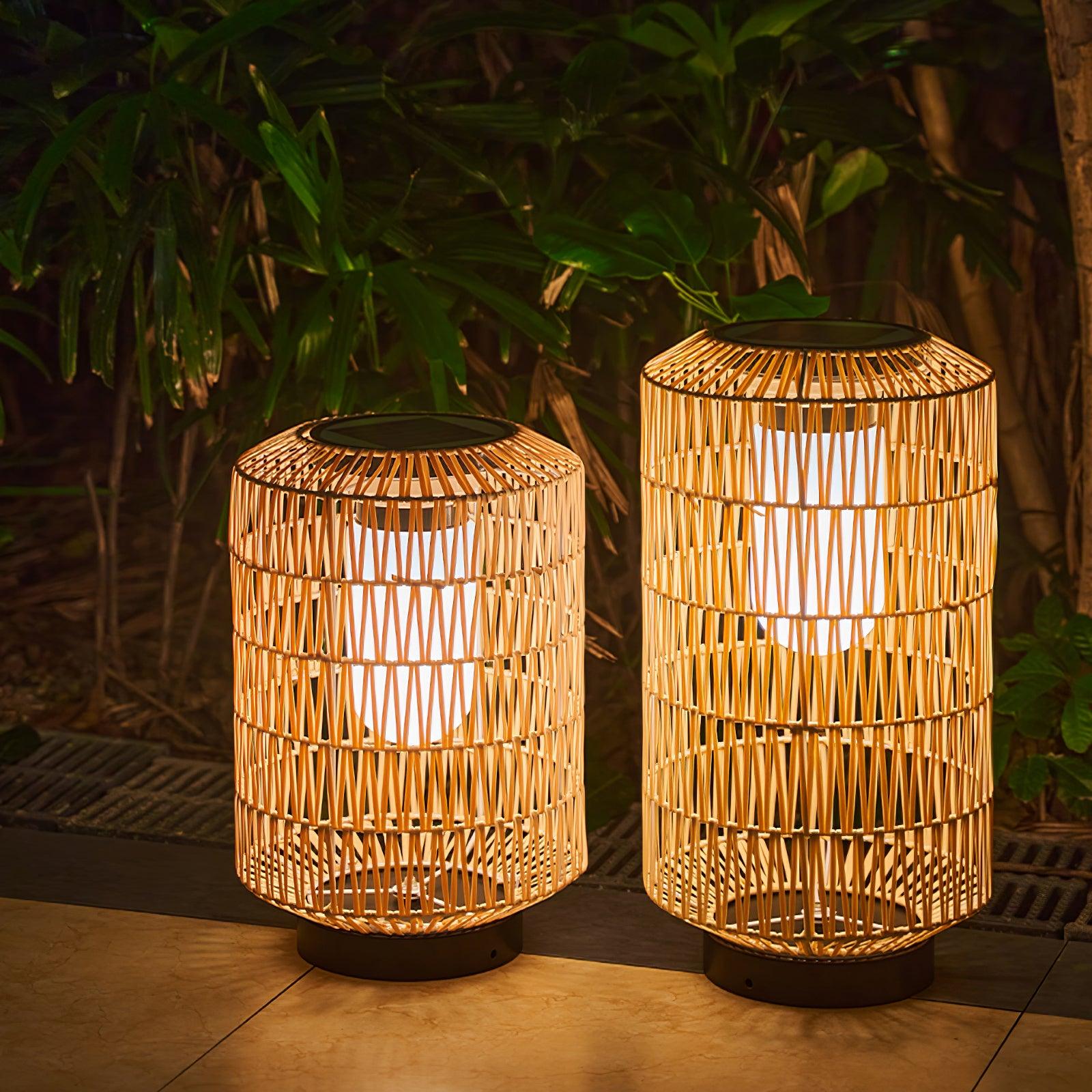 Woven Rattan Outdoor Lamp