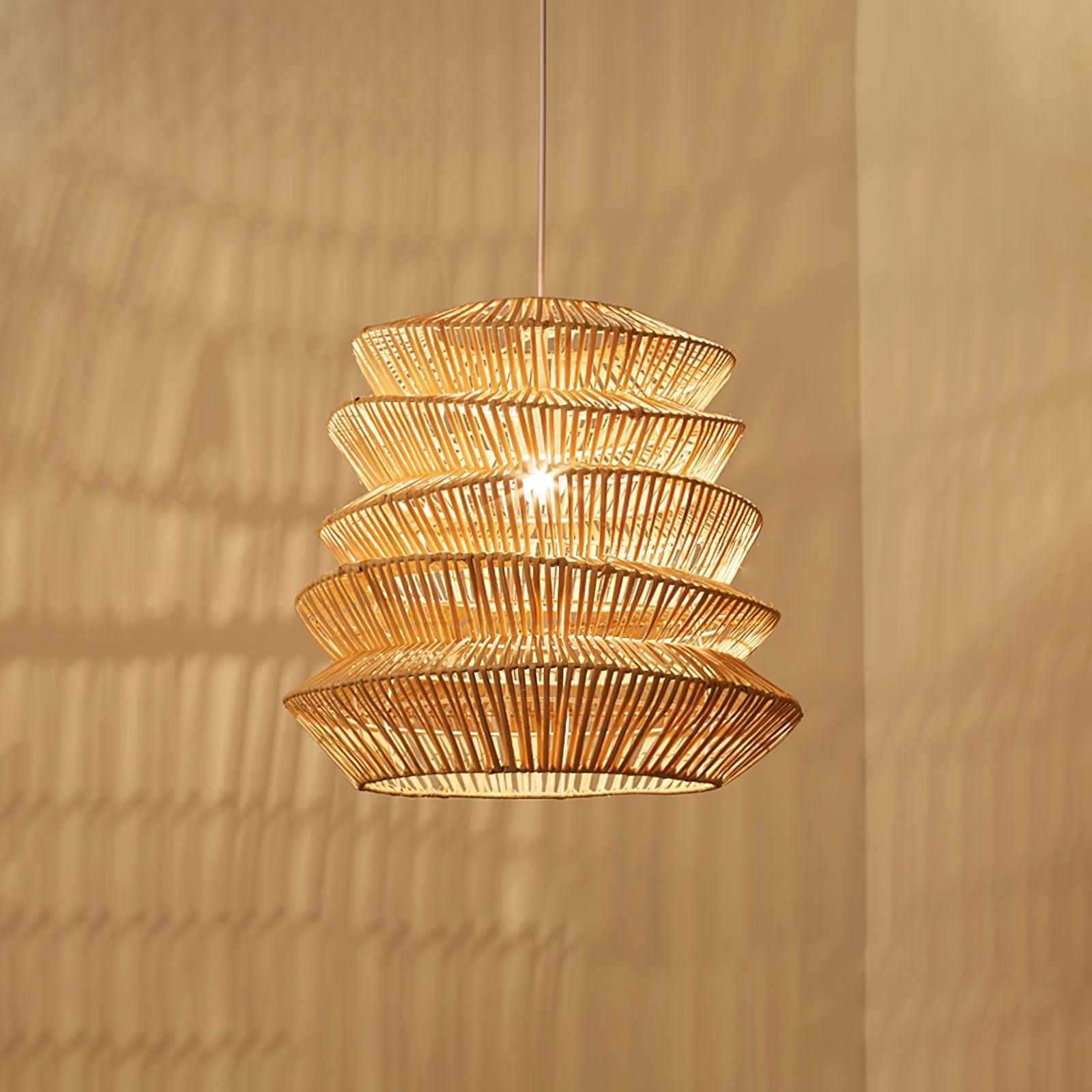 Bamboo Spiral Pendant Lamp