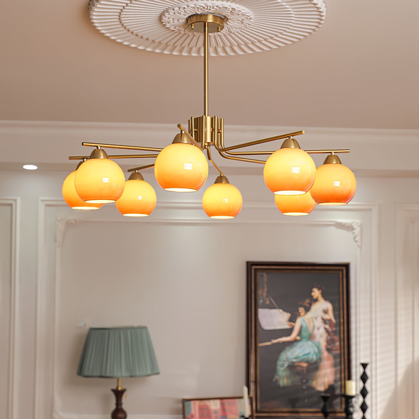 Caramel Sphere Chandelier