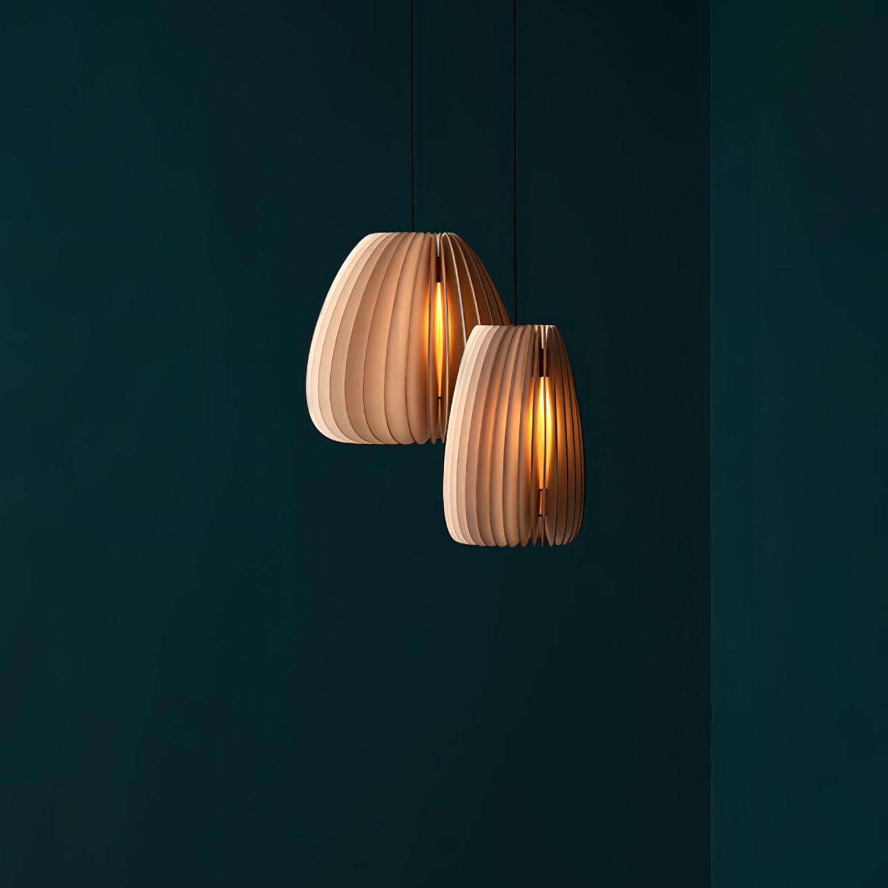 Wooden Orb Pendant Lamp