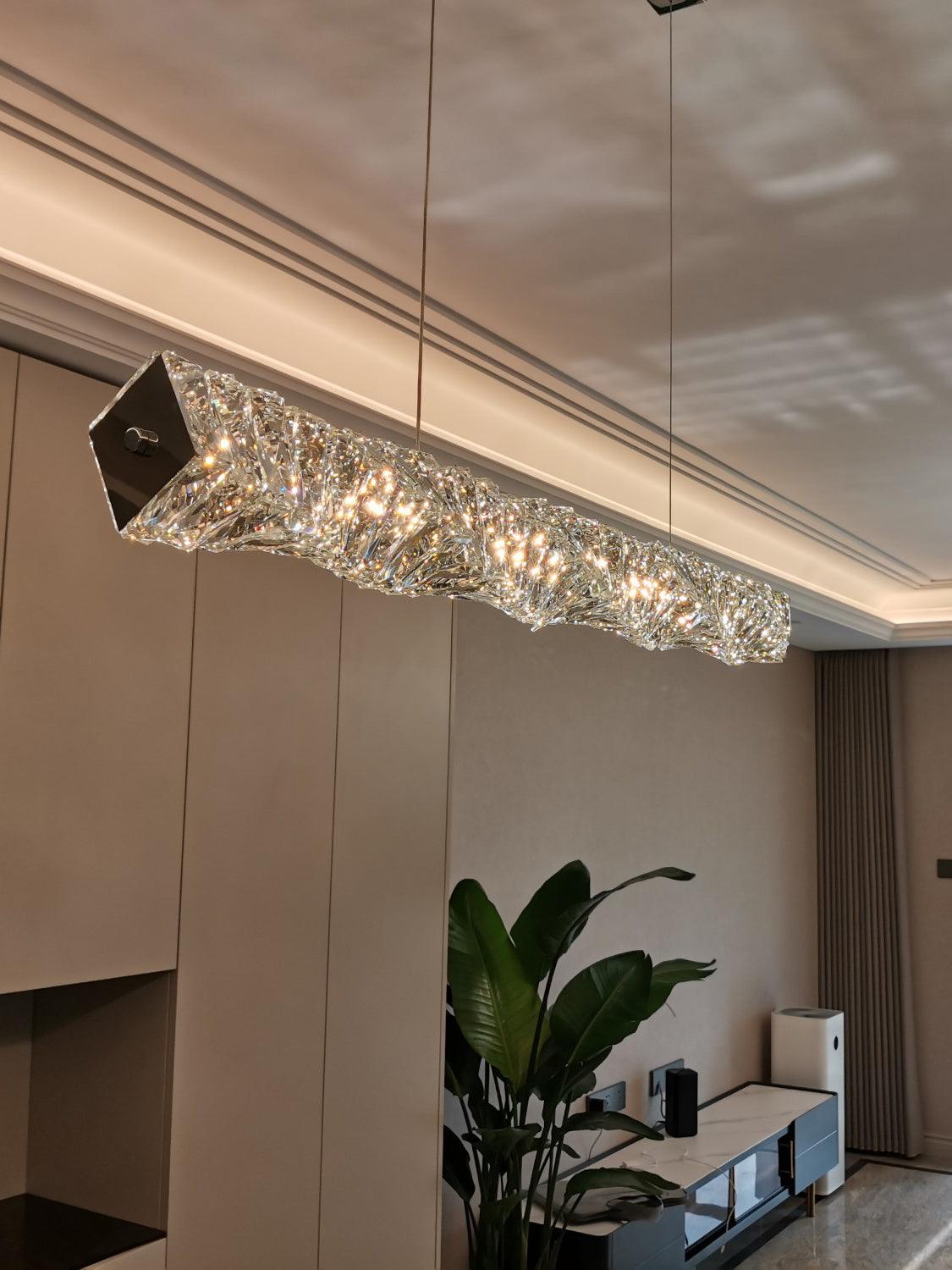 Long Crystal Pendant Lamp