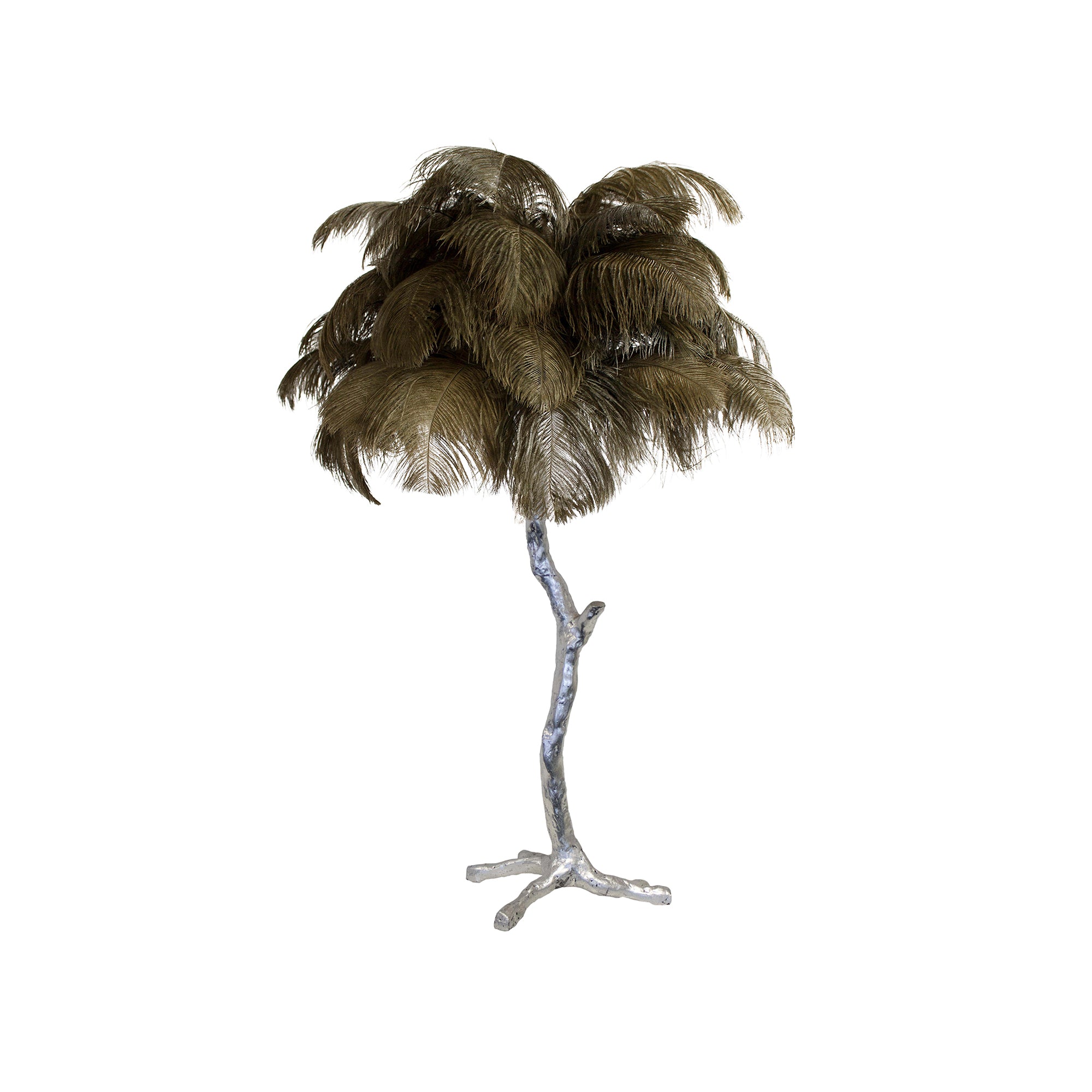 Ostrich Feather Table Lamp