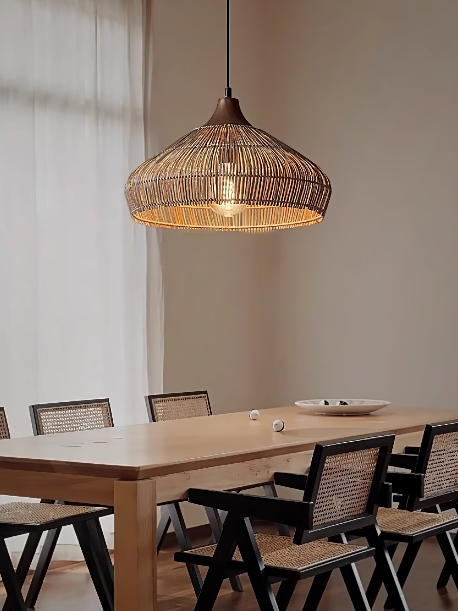 Wicker Rattan Pendant Light