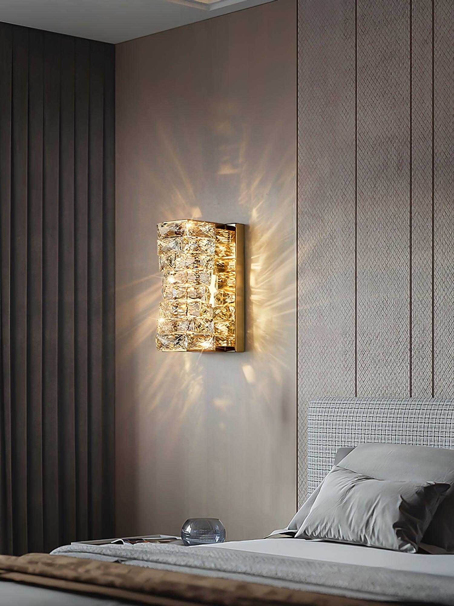 Laminated Crystal Wall Light