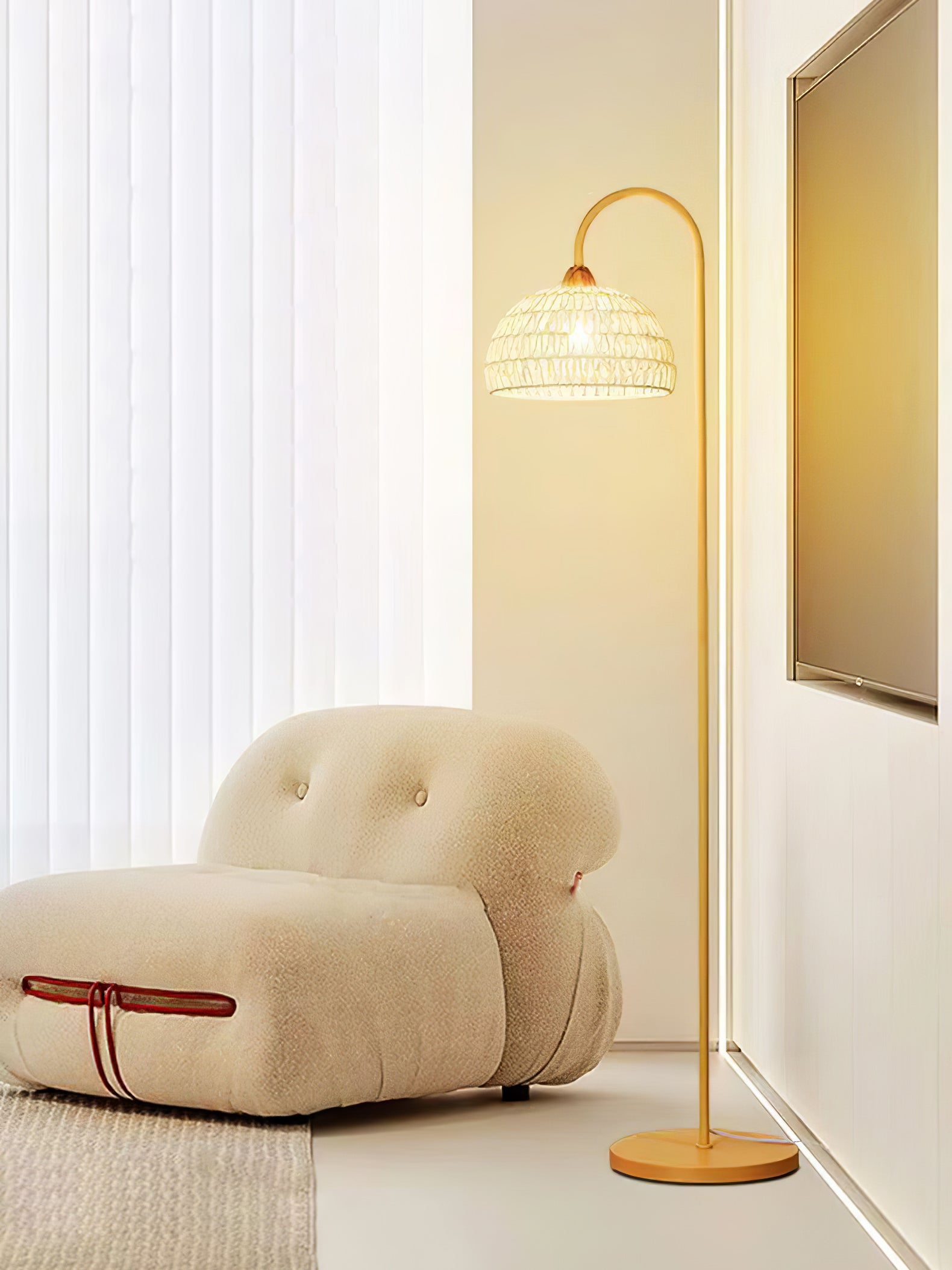 Rattan Arch Floor Lamp