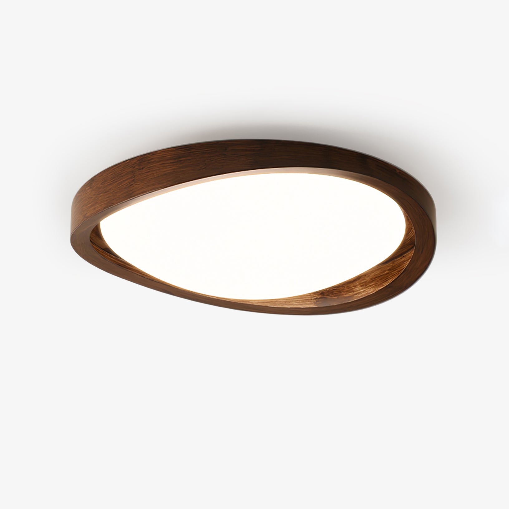 Walnut Curved Edge Ceiling Light