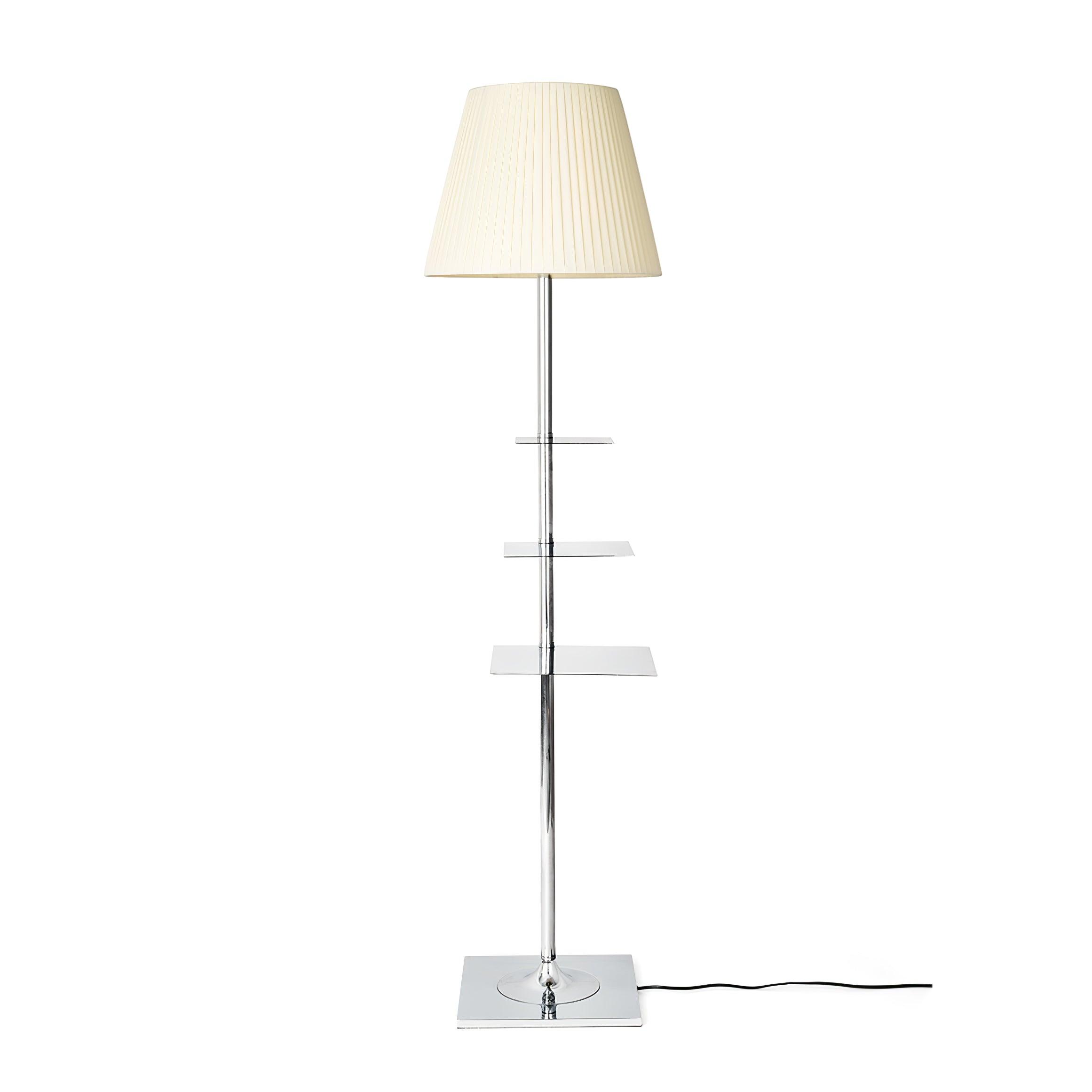 Chrome Prism Side Table Floor Lamp