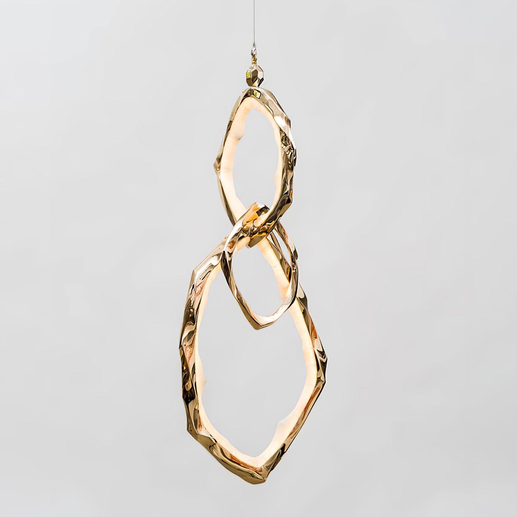 Cloud Rings Series Brass Chandelier