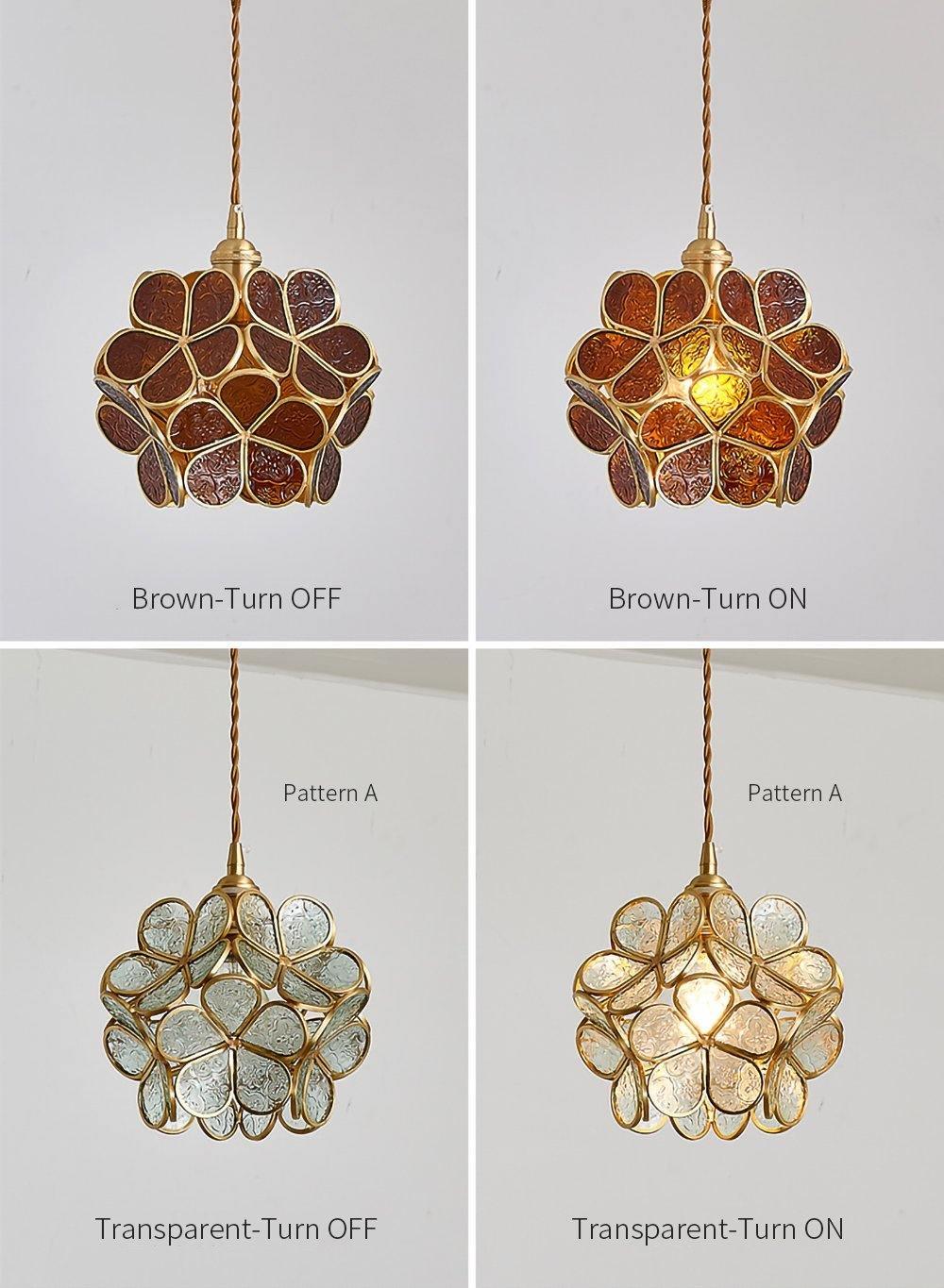 Glass Petal Pendant Light