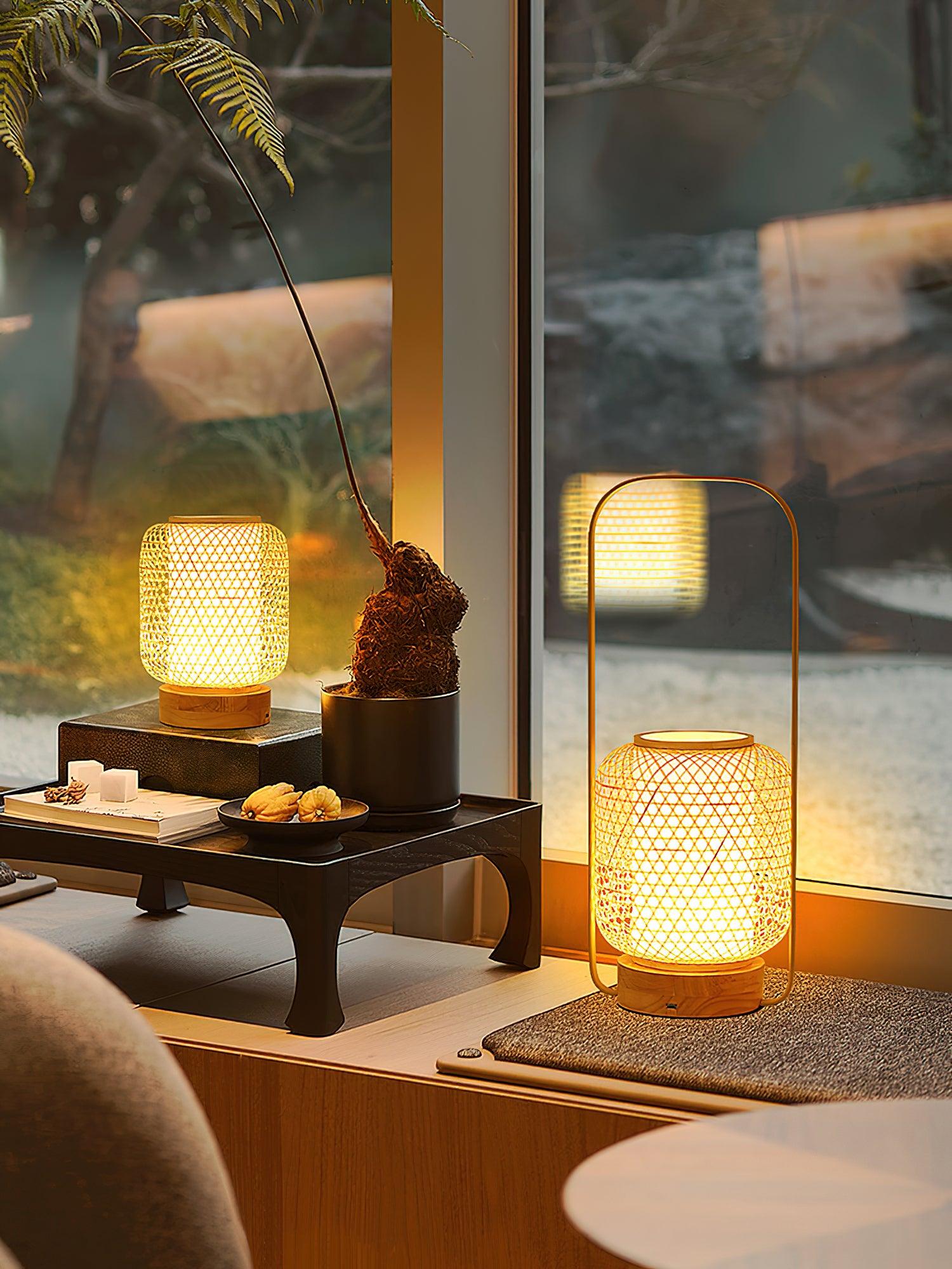 Bamboo Lantern Table Lamp