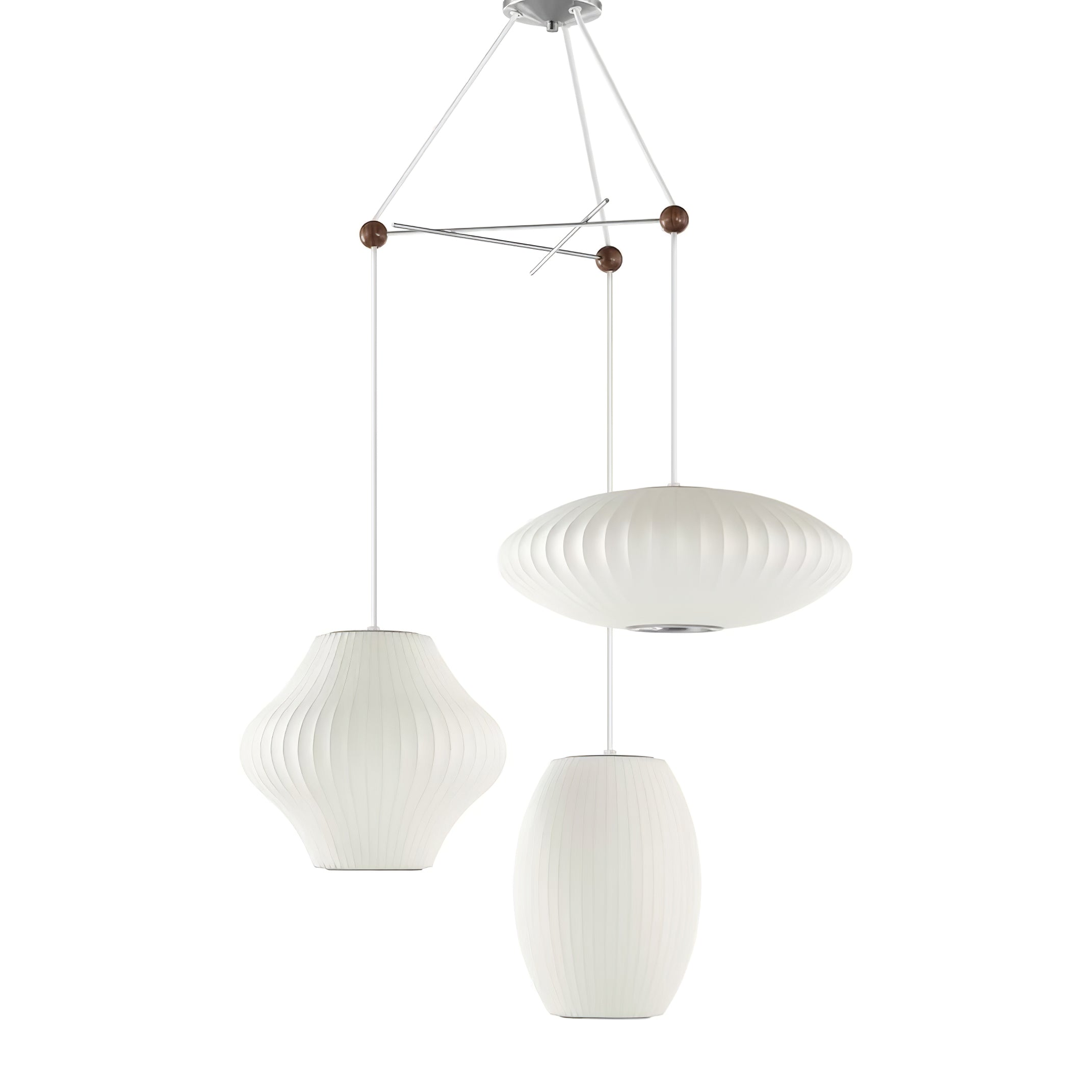 Triple Pear Bubble Pendant Lamp