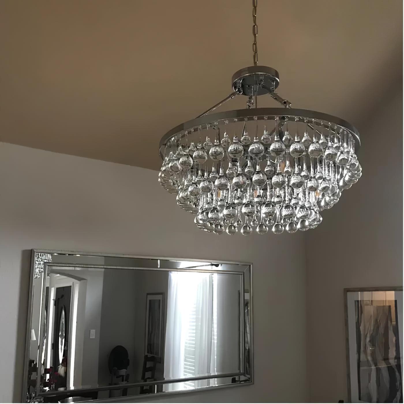 Unique Tiered Crystal Chandelier