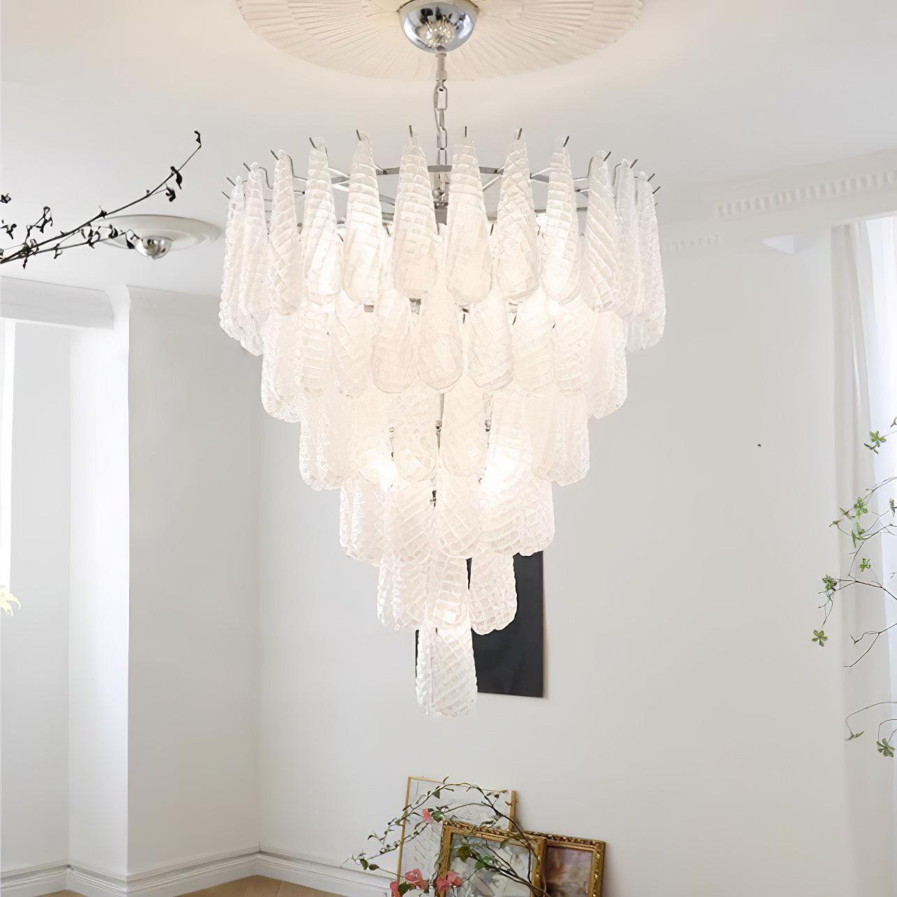 Grid Glass Waterfall Chandelier