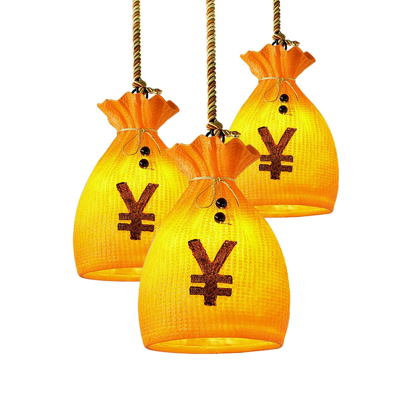 Prosperity Pouch Resin Pendant Lamp