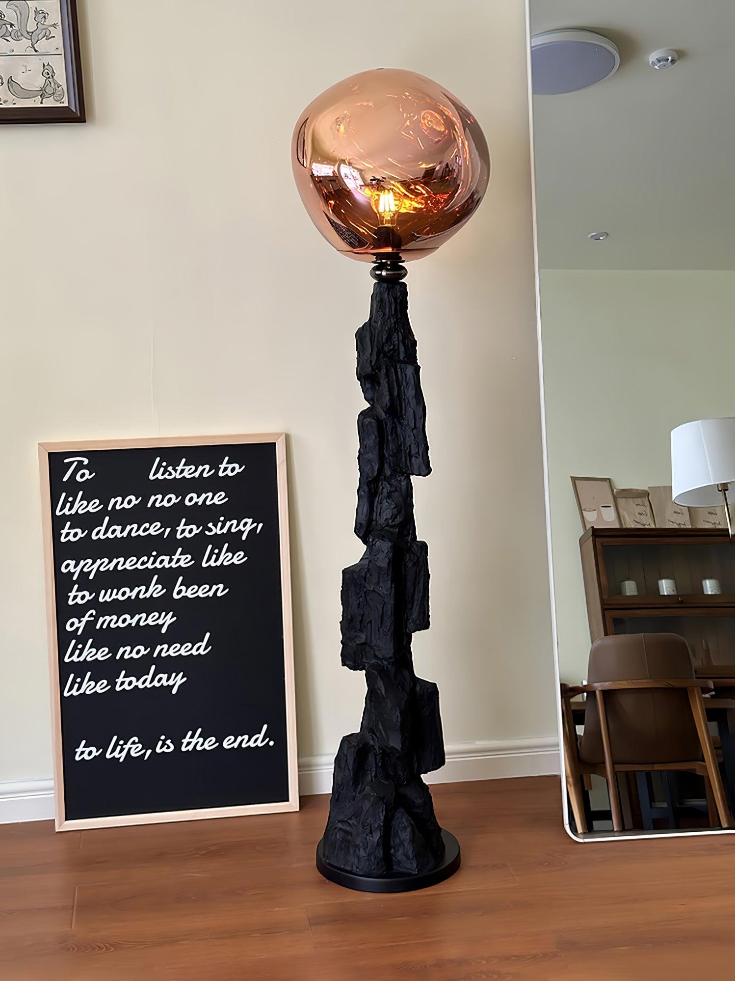 Charcoal Lava Floor Lamp