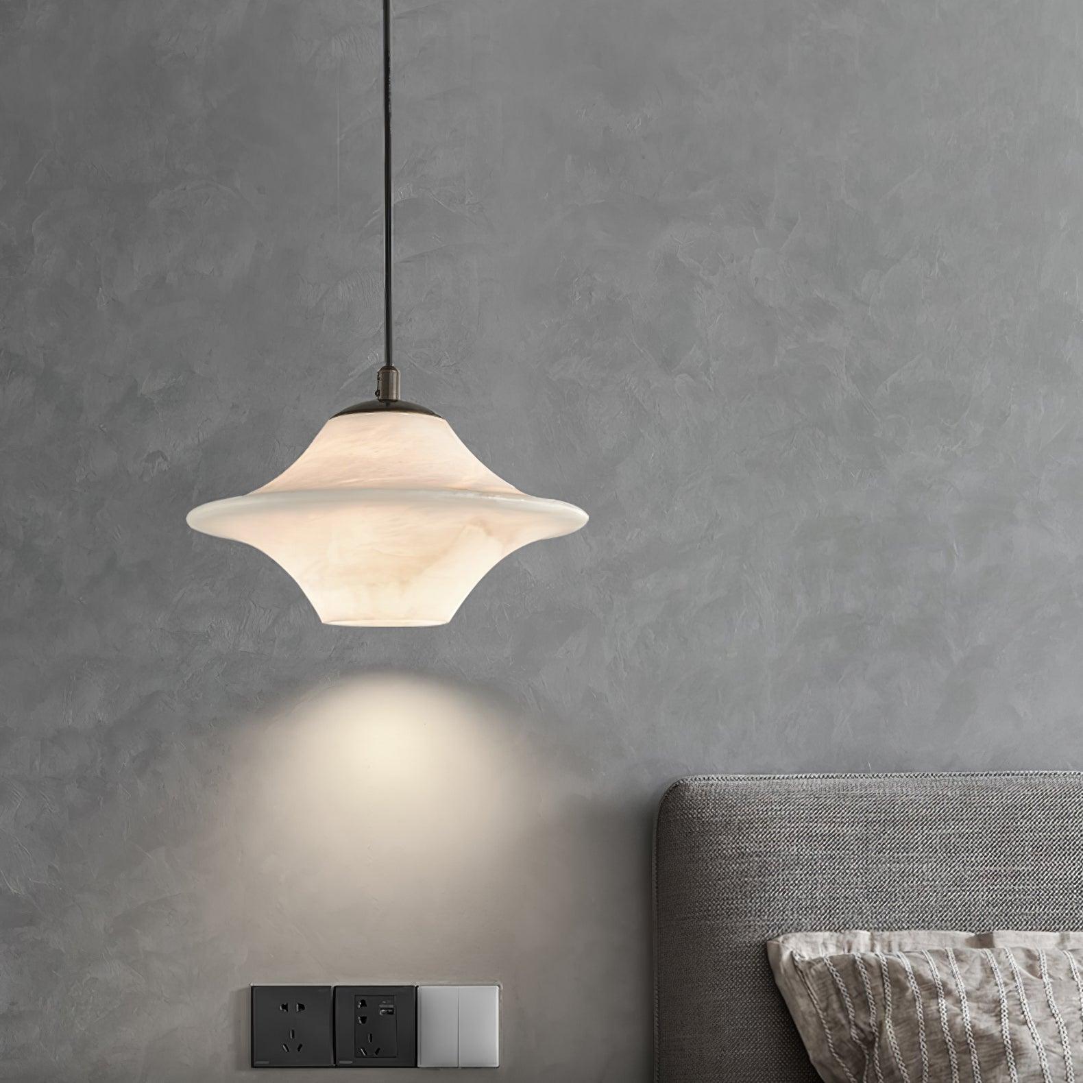 Saucer Alabaster Pendant Light