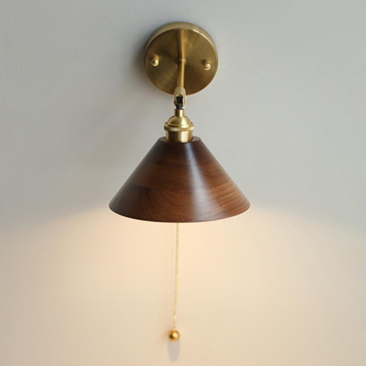 Vintage Wood Wall Lamp