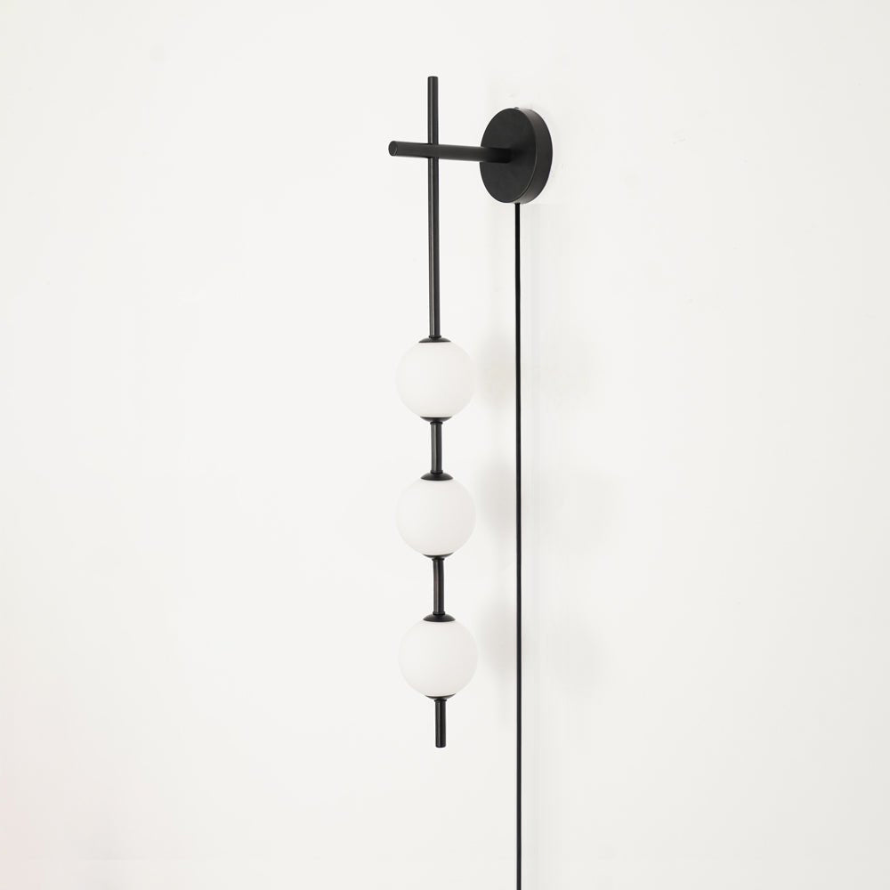 Vertical Globe Plug-in Wall Lamp