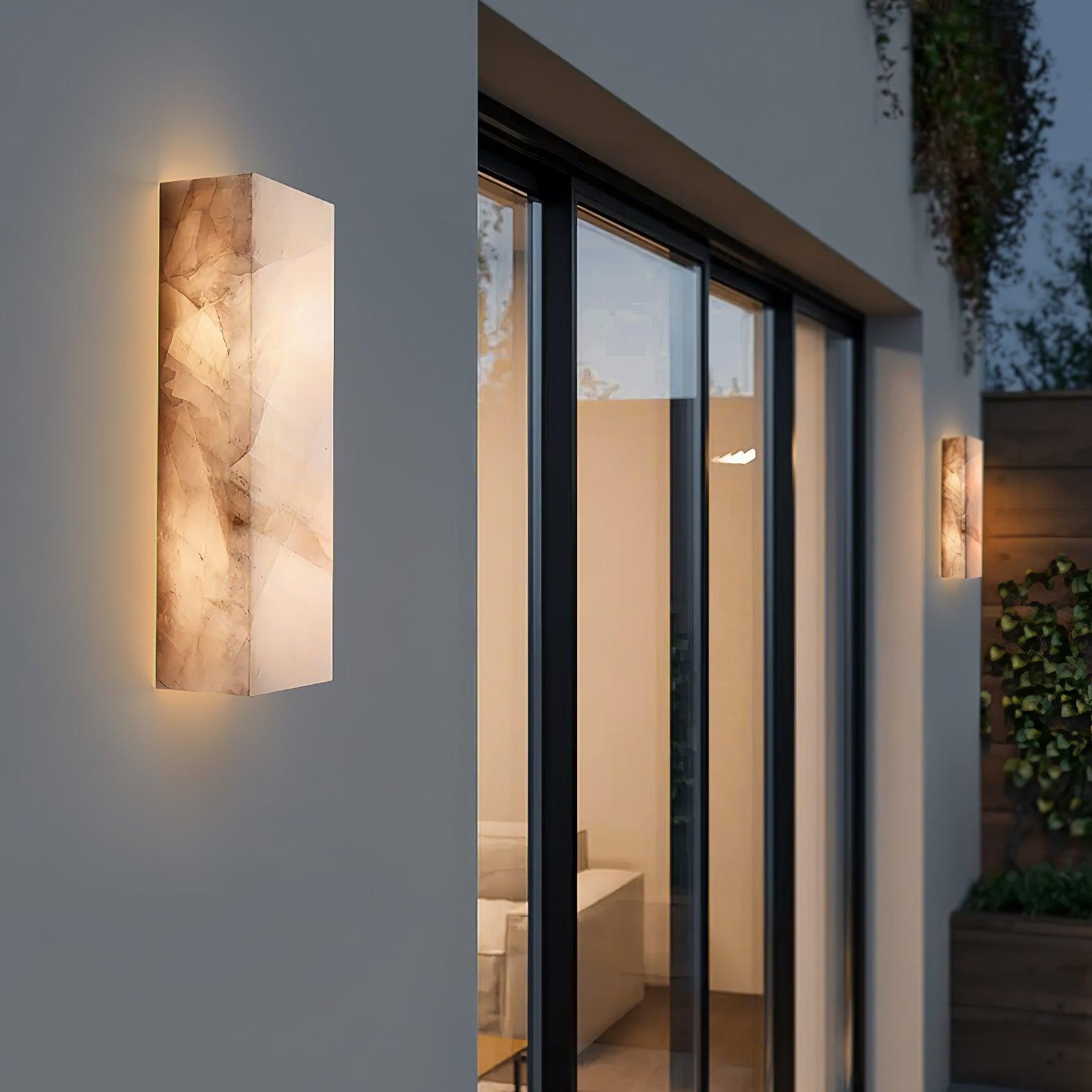 Rectangular Alabaster Wall Sconce